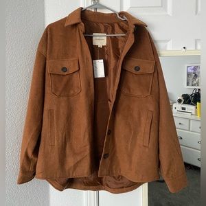 Thread & Supply Relaxed Shirt Jacket / Shacket - Copper - Small